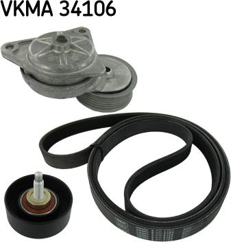 SKF VKMA 34106 - Kit Cinghie Poly-V www.autoricambi360.it