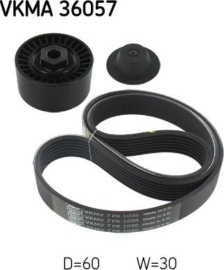SKF VKMA 36057 - Kit Cinghie Poly-V www.autoricambi360.it