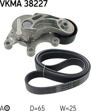 SKF VKMA 38227 - Kit Cinghie Poly-V www.autoricambi360.it
