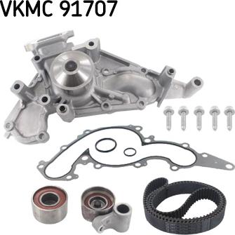 SKF VKMC 91707 - Pompa acqua + Kit cinghie dentate www.autoricambi360.it