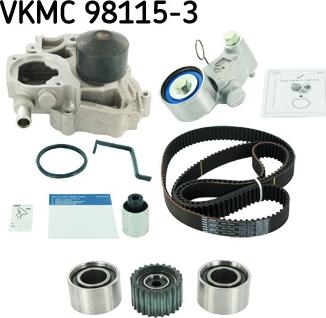 SKF VKMC 98115-3 - Pompa acqua + Kit cinghie dentate www.autoricambi360.it