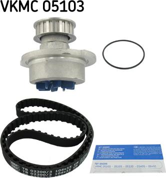 SKF VKMC 05103 - Pompa acqua + Kit cinghie dentate www.autoricambi360.it