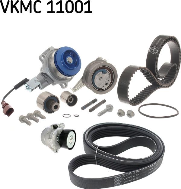 SKF VKMC 11001 - Pompa acqua + Kit cinghie dentate www.autoricambi360.it