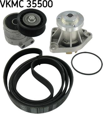 SKF VKMC 35500 - Pompa acqua + Kit cinghia Poly V www.autoricambi360.it