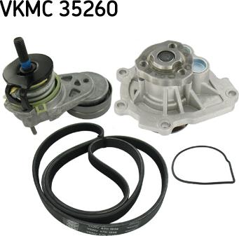 SKF VKMC 35260 - Pompa acqua + Kit cinghia Poly V www.autoricambi360.it