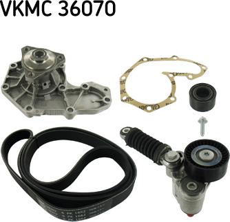 SKF VKMC 36070 - Pompa acqua + Kit cinghia Poly V www.autoricambi360.it