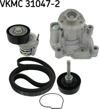 SKF VKMC 31047-2 - Pompa acqua + Kit cinghia Poly V www.autoricambi360.it