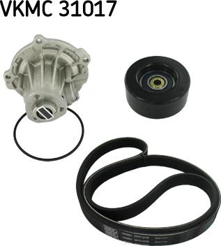 SKF VKMC 31017 - Pompa acqua + Kit cinghia Poly V www.autoricambi360.it