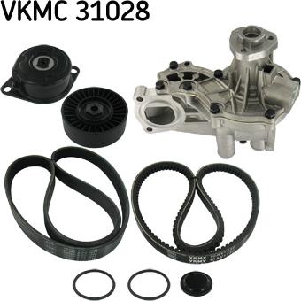 SKF VKMC 31028 - Pompa acqua + Kit cinghia Poly V www.autoricambi360.it