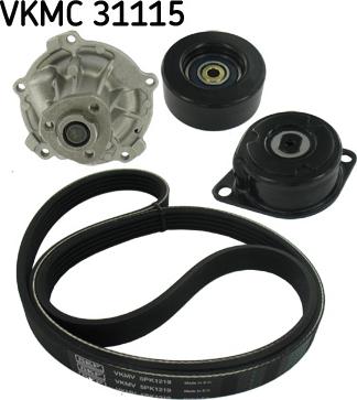 SKF VKMC 31115 - Pompa acqua + Kit cinghia Poly V www.autoricambi360.it