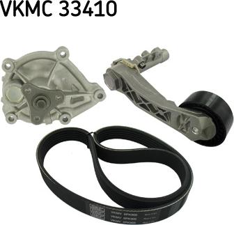 SKF VKMC 33410 - Pompa acqua + Kit cinghia Poly V www.autoricambi360.it