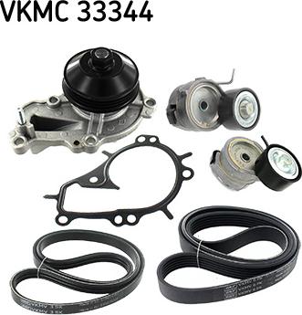 SKF VKMC 33344 - Pompa acqua + Kit cinghia Poly V www.autoricambi360.it