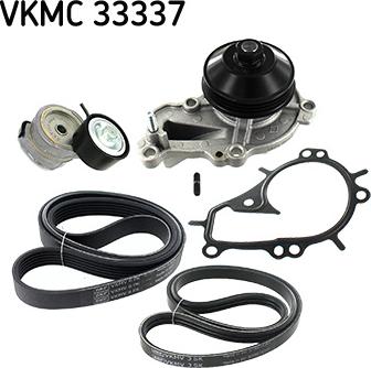 SKF VKMC 33337 - Pompa acqua + Kit cinghia Poly V www.autoricambi360.it