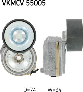 SKF VKMCV 55005 - Galoppino / Guidacinghia, Cinghia Poly-V www.autoricambi360.it