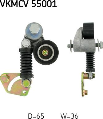 SKF VKMCV 55001 - Galoppino / Guidacinghia, Cinghia Poly-V www.autoricambi360.it