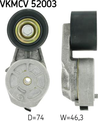 SKF VKMCV 52003 - Galoppino / Guidacinghia, Cinghia Poly-V www.autoricambi360.it