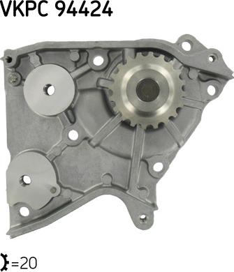 SKF VKPC 94424 - Pompa acqua www.autoricambi360.it