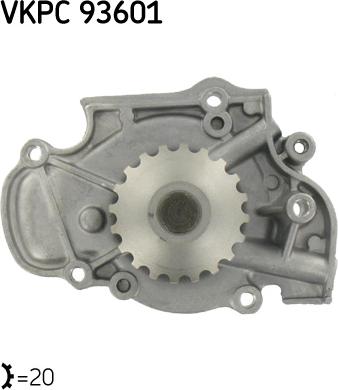 SKF VKPC 93601 - Pompa acqua www.autoricambi360.it