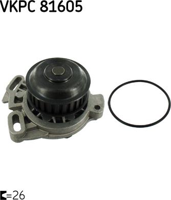 SKF VKPC 81605 - Pompa acqua www.autoricambi360.it