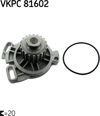 SKF VKPC 81602 - Pompa acqua www.autoricambi360.it