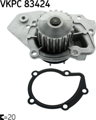 SKF VKPC 83424 - Pompa acqua www.autoricambi360.it
