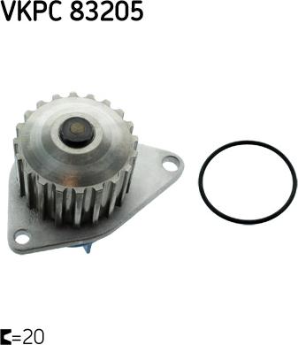 SKF VKPC 83205 - Pompa acqua www.autoricambi360.it