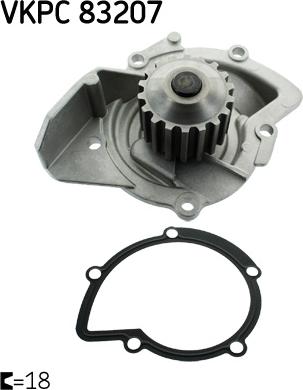 SKF VKPC 83207 - Pompa acqua www.autoricambi360.it