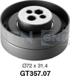 SNR GT357.07 - Rullo tenditore, Cinghia dentata www.autoricambi360.it
