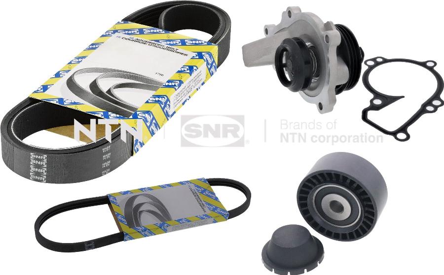 SNR KAP859.490 - Pompa acqua + Kit cinghia Poly V www.autoricambi360.it