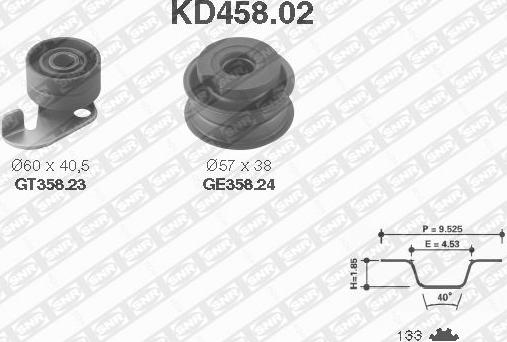 SNR KD458.02 - Kit cinghie dentate www.autoricambi360.it