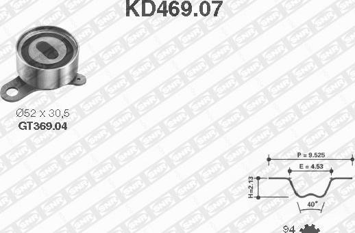 SNR KD469.07 - Kit cinghie dentate www.autoricambi360.it