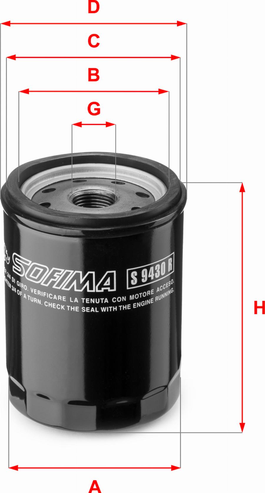 Sofima S 9430 R - Filtro olio www.autoricambi360.it