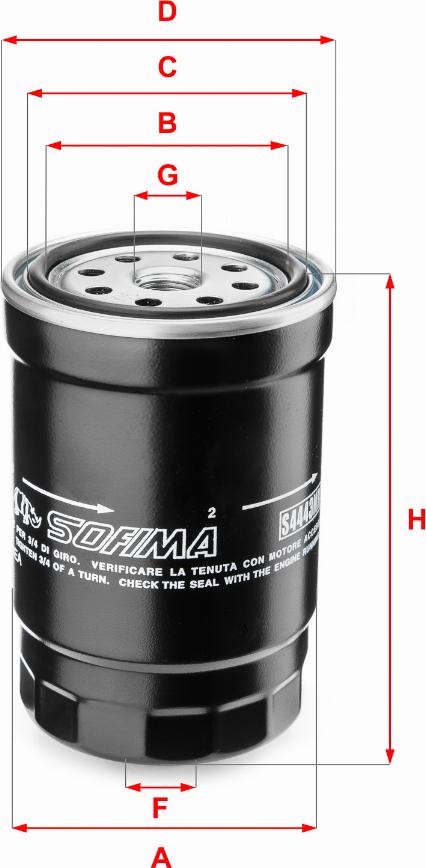 Sofima S 4443 NR - Filtro carburante www.autoricambi360.it
