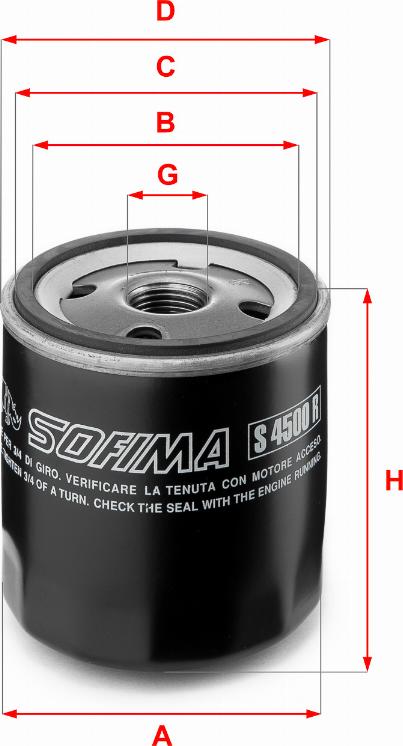 Sofima S 4500 R - Filtro olio www.autoricambi360.it