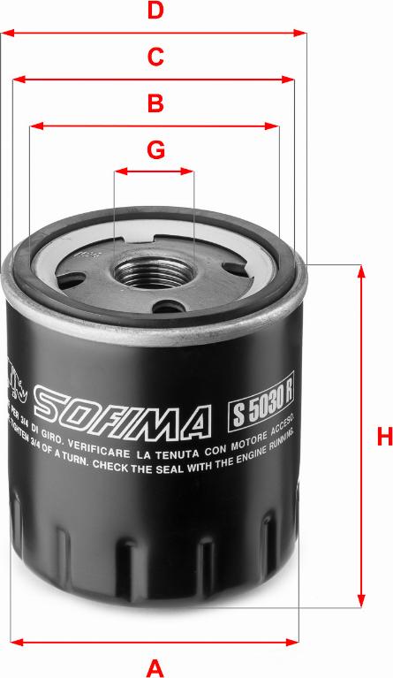 Sofima S 5030 R - Filtro olio www.autoricambi360.it