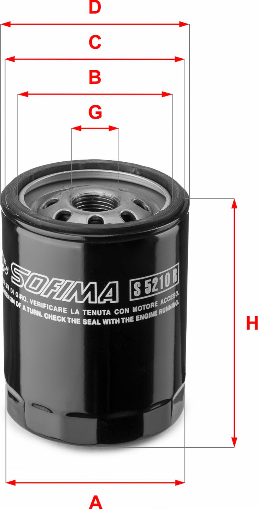 Sofima S 5210 R - Filtro olio www.autoricambi360.it