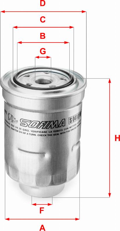 Sofima S 0410 NR - Filtro carburante www.autoricambi360.it