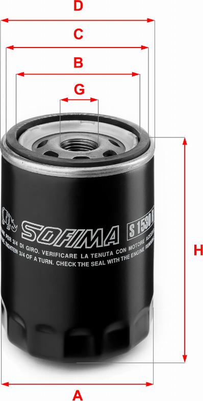 Sofima S 1530 R - Filtro olio www.autoricambi360.it
