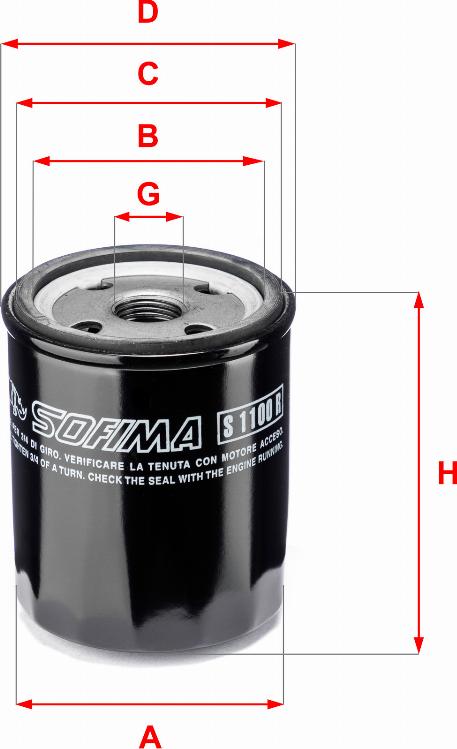 Sofima S 1100 R - Filtro olio www.autoricambi360.it