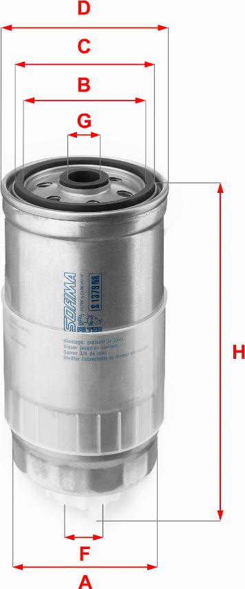 Sofima S 1379 NR - Filtro carburante www.autoricambi360.it