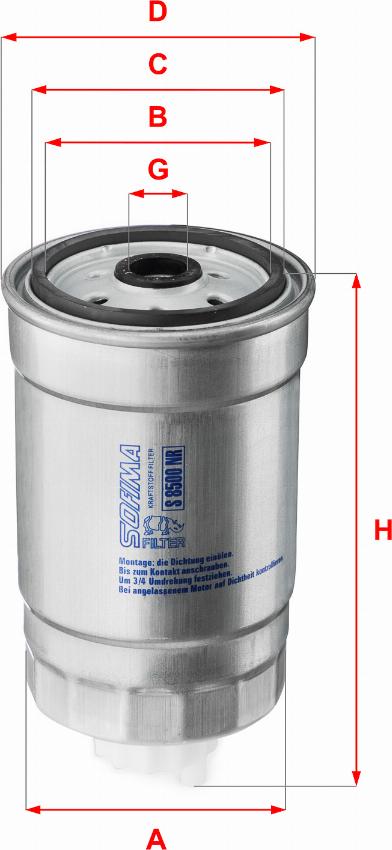 Sofima S 8500 NR - Filtro carburante www.autoricambi360.it