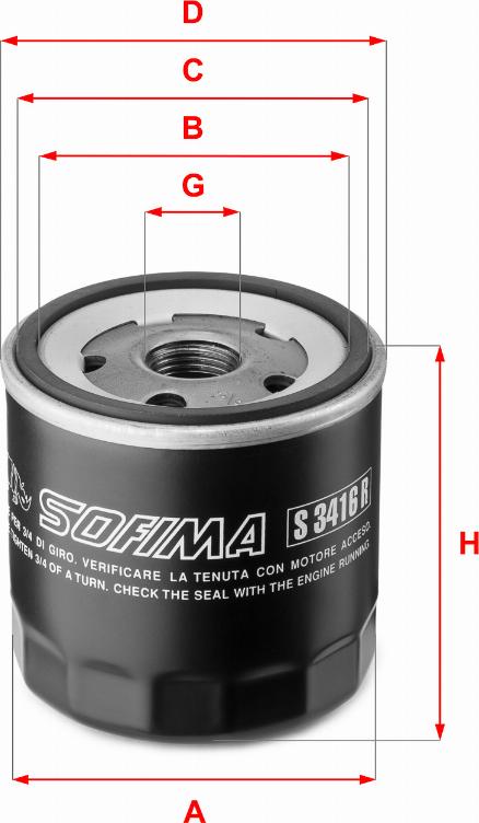 Sofima S 3416 R - Filtro olio www.autoricambi360.it