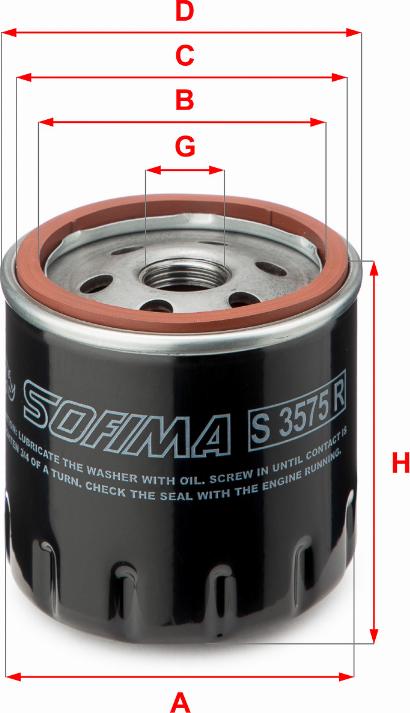 Sofima S 3575 R - Filtro olio www.autoricambi360.it