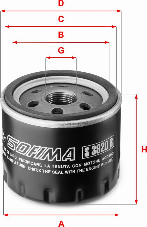 Sofima S 3820 R - Filtro olio www.autoricambi360.it