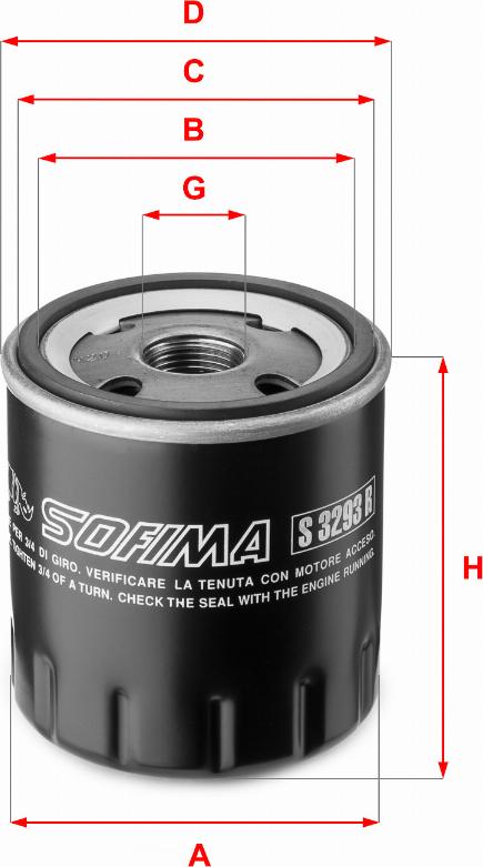 Sofima S 3293 R - Filtro olio www.autoricambi360.it