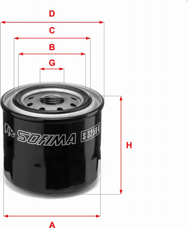 Sofima S 3259 R - Filtro olio www.autoricambi360.it