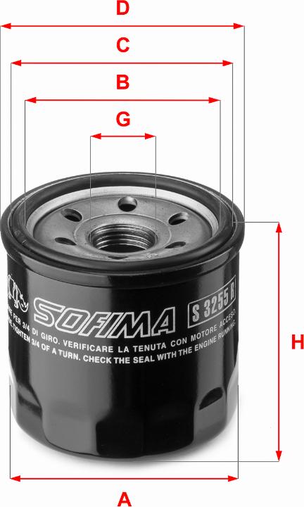 Sofima S 3255 R - Filtro olio www.autoricambi360.it