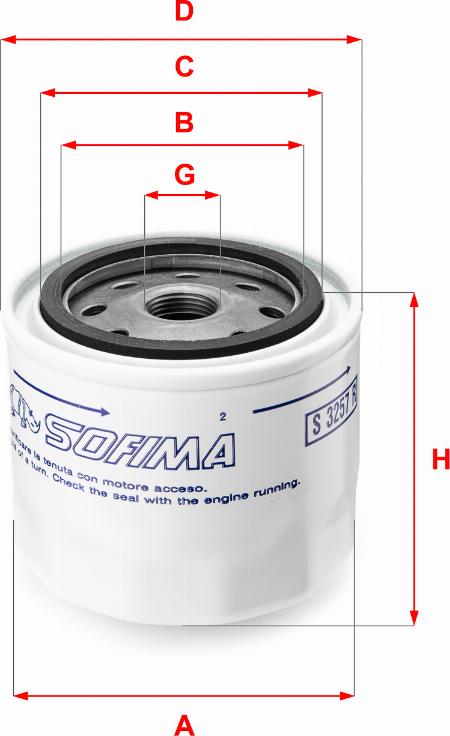 Sofima S 3257 R - Filtro olio www.autoricambi360.it