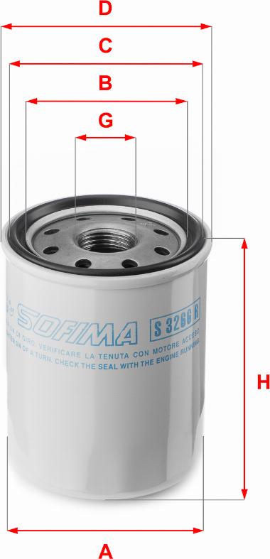 Sofima S 3266 R - Filtro olio www.autoricambi360.it