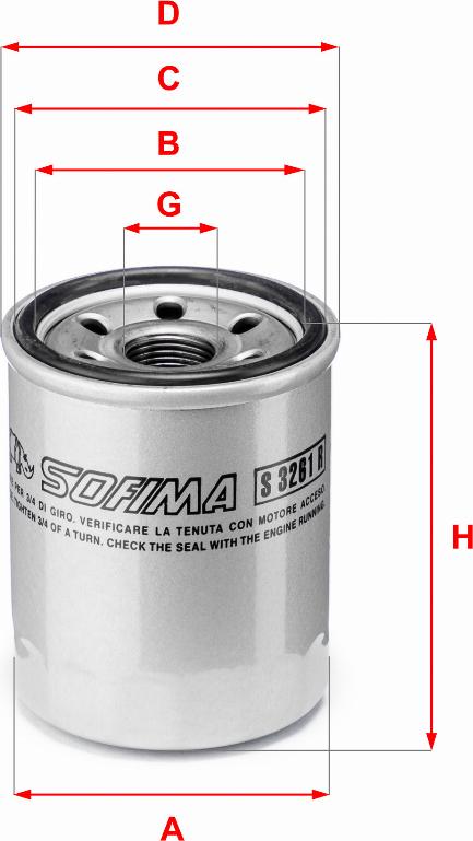 Sofima S 3261 R - Filtro olio www.autoricambi360.it